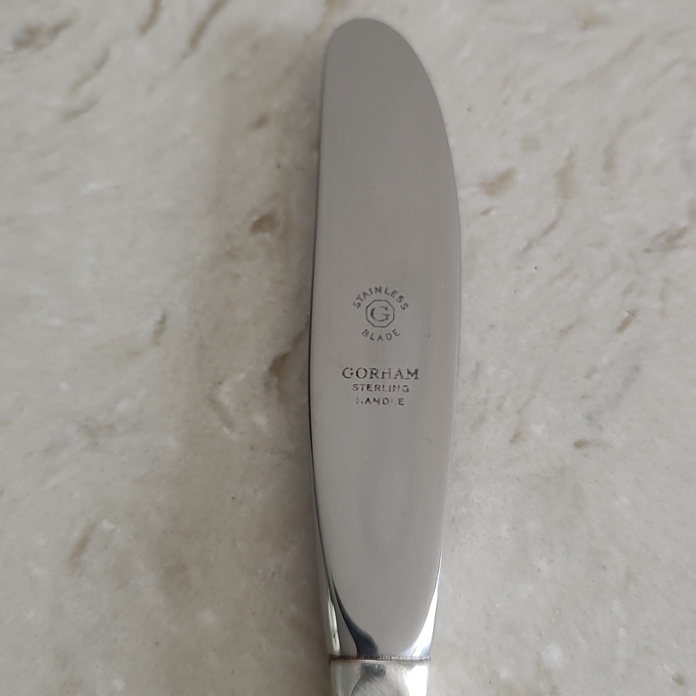 Gorham Gossamer Sterling Silver Butter Spreader Hollow Handle 7" Vintage - Picture 3 of 10